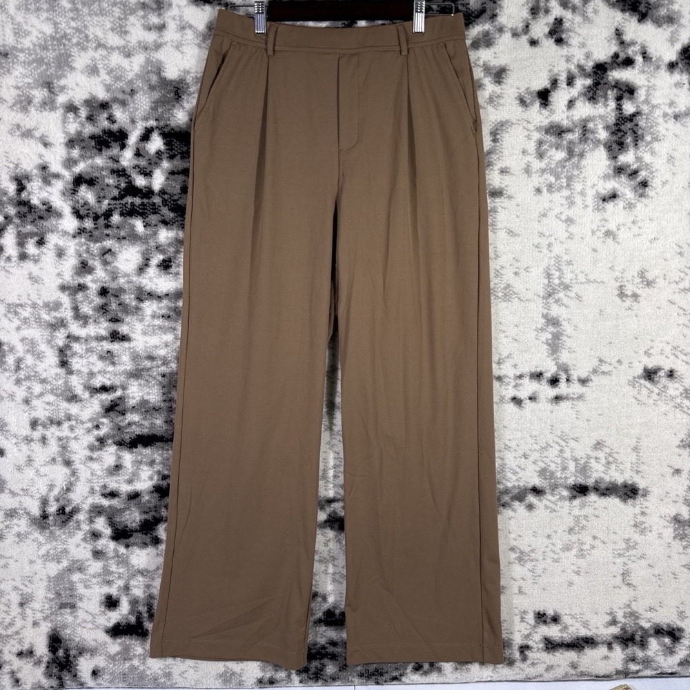 New Halara Halotek Air Pants Womens Size‎ Large Brown Wide Leg Stretch Boho